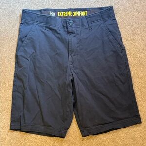 Lee Men's Flat Front Dark Blue Shorts